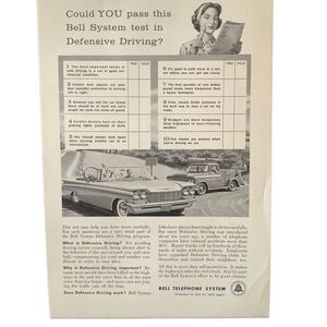 Vintage 1960 Bell Telephone System Could You Pass Ad Advertisement